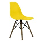 Ficha técnica e caractérísticas do produto Cadeira Byartdesign Charles Eames DKR Wood Amarelo