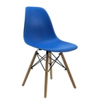 Ficha técnica e caractérísticas do produto Cadeira Byartdesign Charles Eames DKR Wood Azul Royal