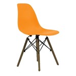 Ficha técnica e caractérísticas do produto Cadeira Byartdesign Charles Eames DKR Wood Laranja