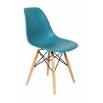 Ficha técnica e caractérísticas do produto Cadeira Byartdesign Charles Eames DKR Wood Turquesa