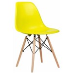 Ficha técnica e caractérísticas do produto Cadeira Byartdesign DKR Base Madeira Wood - Amarelo