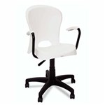 Ficha técnica e caractérísticas do produto Cadeira C/ Rodízio Jolie Branca C/ Braço - Branco