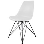 Ficha técnica e caractérísticas do produto Cadeira Charles Eames Branca com Pés de Metal - TCEM02