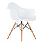 Ficha técnica e caractérísticas do produto Cadeira Charles Eames com Braço Branca