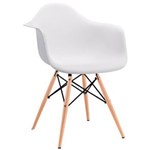 Ficha técnica e caractérísticas do produto Cadeira Charles Eames com Braço Branco - Branco