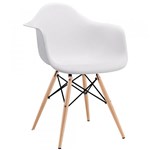 Ficha técnica e caractérísticas do produto Cadeira Charles Eames com Braço Branco - Gardenlife