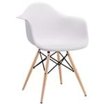 Ficha técnica e caractérísticas do produto Cadeira Charles Eames com Braço Branco