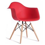 Ficha técnica e caractérísticas do produto Cadeira Charles Eames com Braço - VERMELHO