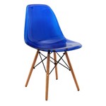 Ficha técnica e caractérísticas do produto Cadeira Charles Eames Dkr Pc Base Madeira Azul