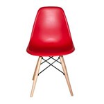 Ficha técnica e caractérísticas do produto Cadeira Charles Eames Dkr Wood Vermelha