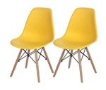 Ficha técnica e caractérísticas do produto Cadeira Charles Eames Eiffel Amarela - Eames Wood