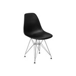 Ficha técnica e caractérísticas do produto Cadeira Charles Eames Eiffel Base-Metal Preta - Preto