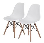 Ficha técnica e caractérísticas do produto Cadeira Charles Eames Eiffel Branca - Eames Wood