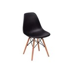 Ficha técnica e caractérísticas do produto Cadeira Charles Eames Eiffel Dkr Wood - Design - Preta - Preto
