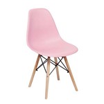 Cadeira Charles Eames Eiffel Dkr Wood - Design - Rosa