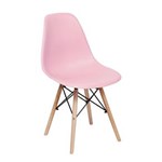 Ficha técnica e caractérísticas do produto Cadeira Charles Eames Eiffel Dkr Wood - ROSA