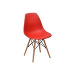 Ficha técnica e caractérísticas do produto Cadeira Charles Eames Eiffel Dkr Wood - Design - Vermelha - Vermelho Carne