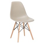 Ficha técnica e caractérísticas do produto Cadeira Charles Eames Eiffel DSW - Bege - Nude - Madeira Clara