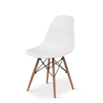 Ficha técnica e caractérísticas do produto Cadeira Charles Eames Eiffel DSW Wood Branco