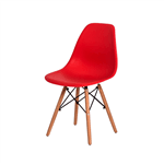 Ficha técnica e caractérísticas do produto Cadeira Charles Eames Eiffel Vermelha Base Madeira