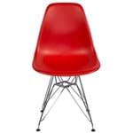 Ficha técnica e caractérísticas do produto Cadeira Charles Eames Eiffel Vermelha - Base Metal