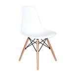 Ficha técnica e caractérísticas do produto Cadeira Charles Eames Eiffel Wood DSW - Base Madeira - Branca