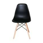 Ficha técnica e caractérísticas do produto Cadeira Charles Eames Eiffel Wood DSW - Base Madeira - Preta