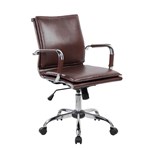 Ficha técnica e caractérísticas do produto Cadeira Charles Eames Office Esteirinha Marrom