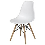 Cadeira Charles Eames Wood Base Madeira - Design - Pp-638 - Inovartte - Cor Branca