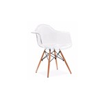 Ficha técnica e caractérísticas do produto Cadeira Charles Eames Wood - com Braço - Policarbonato Transparente