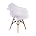 Ficha técnica e caractérísticas do produto Cadeira Charles Eames Wood Daw com Braços - Design - Branca
