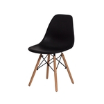Ficha técnica e caractérísticas do produto Cadeira Charles Eames Wood Design Eiffel Preta