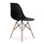 Ficha técnica e caractérísticas do produto Cadeira Charles Eames Wood Eiffel - Preta - Aiup