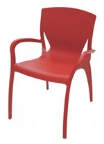 Ficha técnica e caractérísticas do produto Cadeira Clarice com Braços Vermelha Tramontina 92040040