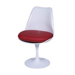 Cadeira com Almofada OR Design Branco/Vermelho
