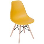 Ficha técnica e caractérísticas do produto Cadeira com Base em Madeira Preta Eames 1102-Or Design - Marrom