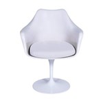 Ficha técnica e caractérísticas do produto Cadeira com Braço e Almofada OR Design Branco - Branco