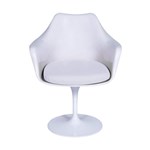 Ficha técnica e caractérísticas do produto Cadeira com Braço e Almofada OR Design Branco