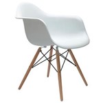 Ficha técnica e caractérísticas do produto Cadeira com Braço Eames Branca - Branco