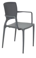 Ficha técnica e caractérísticas do produto Cadeira com Braço Grafite SAFIRA SUMMA - Tramontina