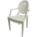 Cadeira com Braço Or Design Sofia Invisible Branco