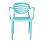 Ficha técnica e caractérísticas do produto Cadeira com Braço Stripe Polipropileno I`M IN - Azul Bebê