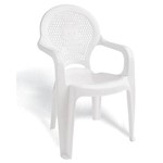 Ficha técnica e caractérísticas do produto Cadeira com Braços Catty Estampada Branca Tramontina