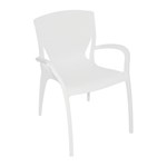 Ficha técnica e caractérísticas do produto Cadeira com Bracos Clarice Branco
