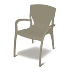 Ficha técnica e caractérísticas do produto Cadeira com Braços Clarice Verde Tramontina - Bege Médio