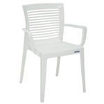 Ficha técnica e caractérísticas do produto Cadeira com Braços de Encosto Vazado Horizontal Branco Victória Tramontina 92042010