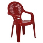 Ficha técnica e caractérísticas do produto Cadeira com Braços Estampada Catty Vermelha Tramontina