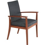 Cadeira com Braços Fibra Preta - Terrazzo Fibra - Cor Preto - Tramontina