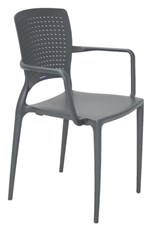Ficha técnica e caractérísticas do produto Cadeira com Braços Safira Grafite - Tramontina
