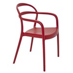 Ficha técnica e caractérísticas do produto Cadeira com Braços Sissi Vermelho Tramontina 92045040
